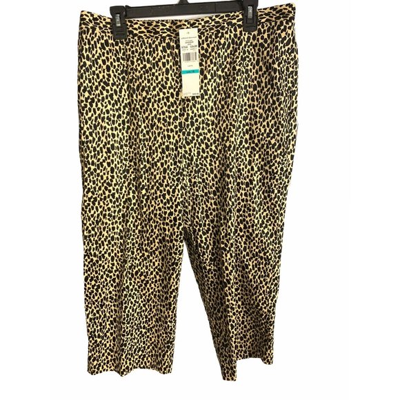 NEW ALFRED DUNNER Women's Animal Print Zanzibar Capri 16w - Picture 4 of 10